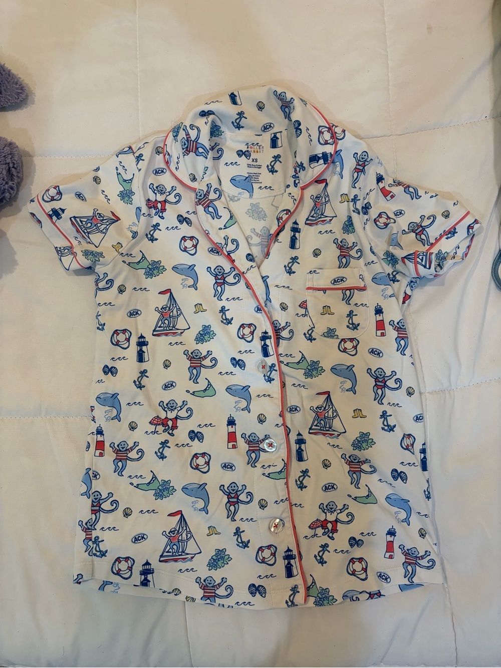 Roller Rabbit Sailboat Pj Set - Picture 6 of 7